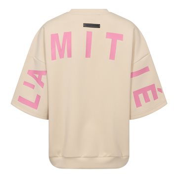 Haute L \' Amitié - Maxi Split SS Logo Sweat - Pearl Pink